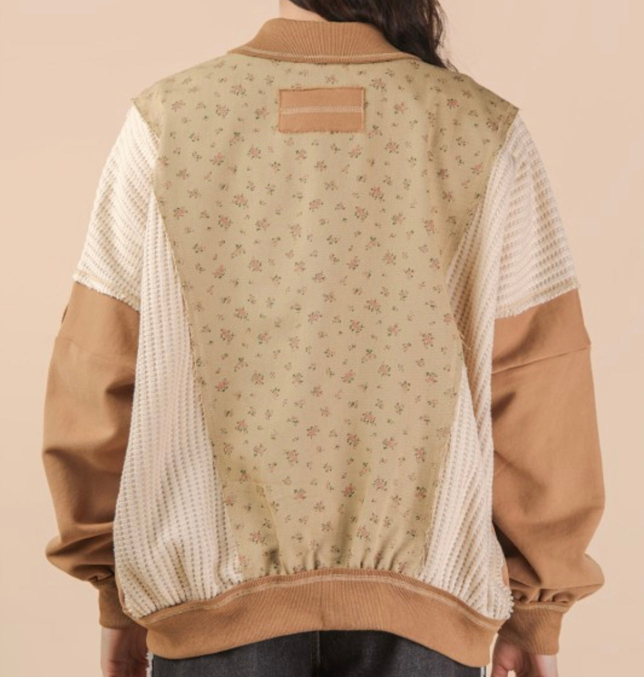 Floral Knit Oversized Jacket