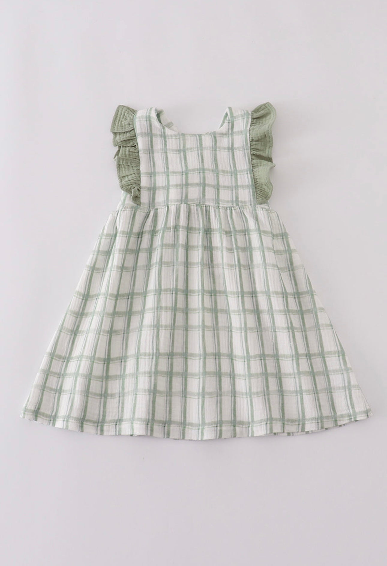 Green Ruffle Dress- Girl