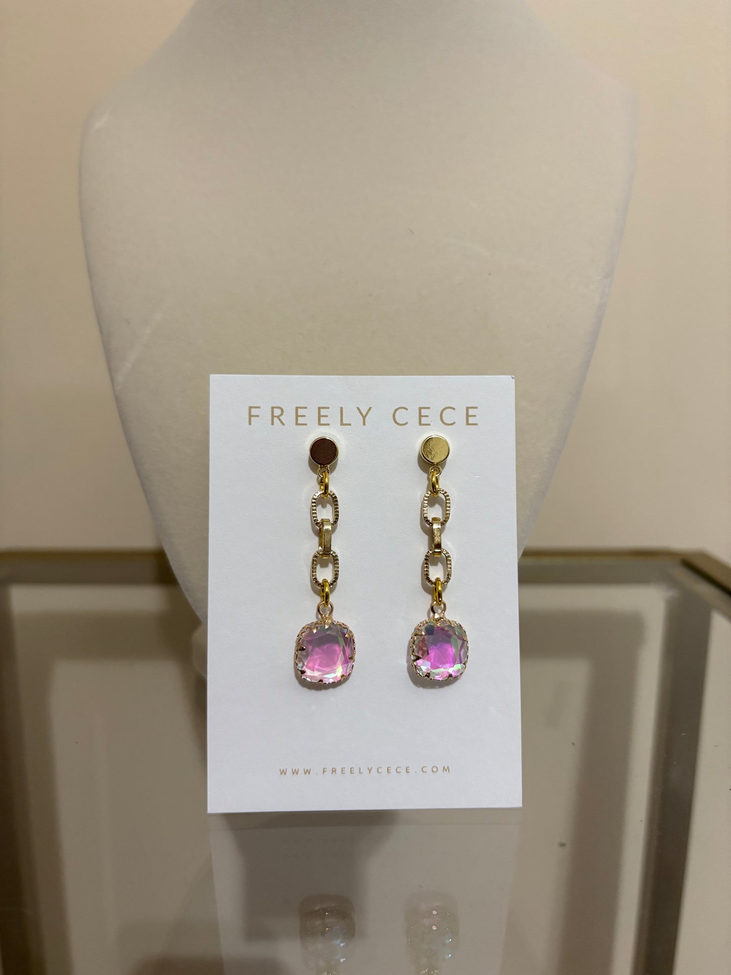 Iridescent Gold Earrings