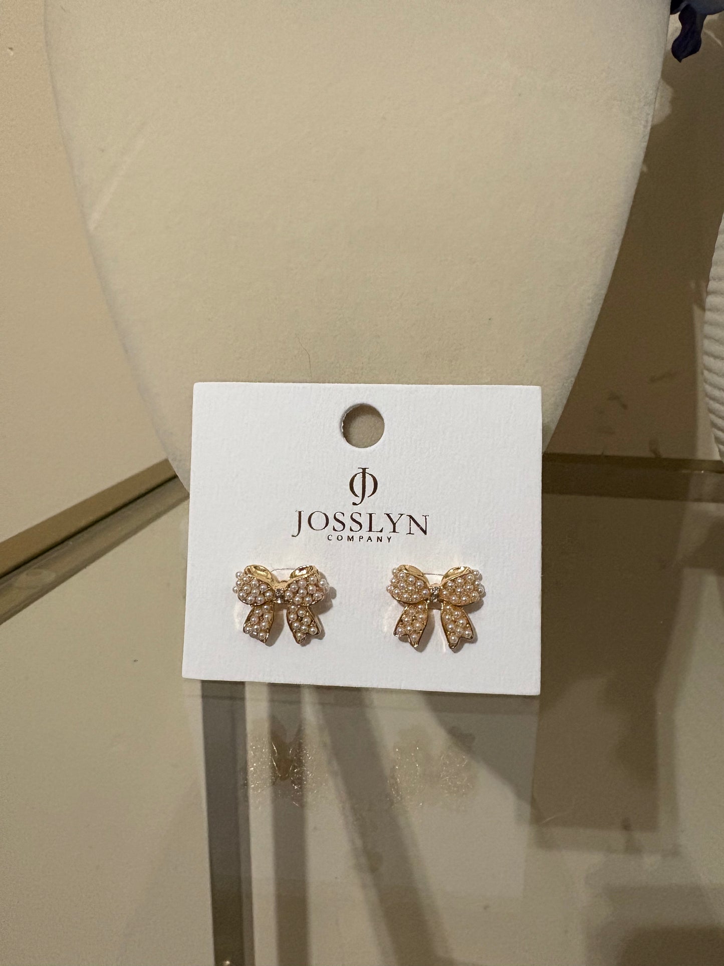 Pearl Bow Earrings