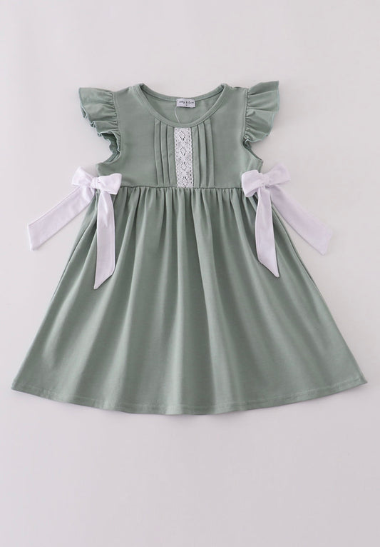 Sage Ruffle Dress- Girl