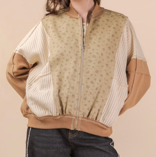 Floral Knit Oversized Jacket