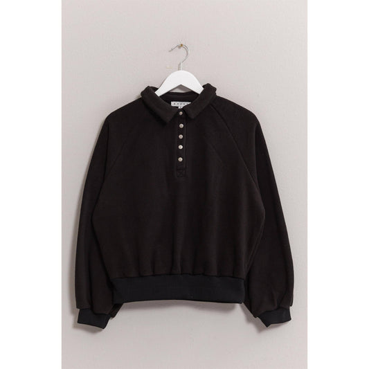 Fleece Button Up Sweater