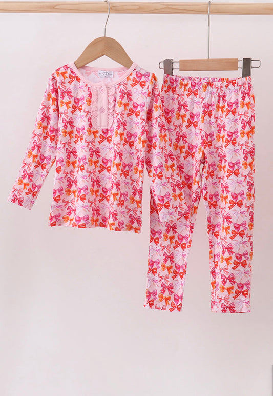 Bow Bamboo Pajamas-Girl