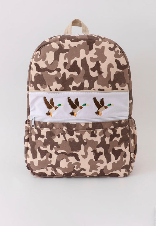 Duck Embroidery Backpack- Big