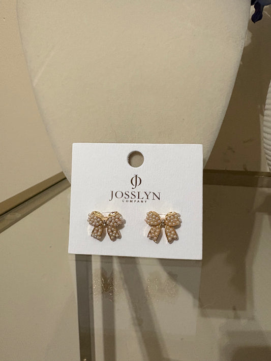 Pearl Bow Earrings