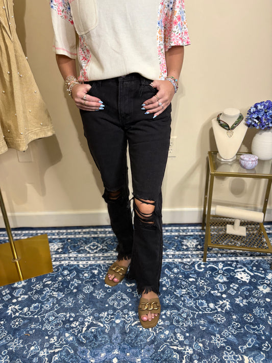High Rise Straight Leg Jeans