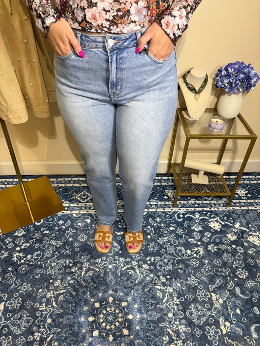 High Rise 90's Light Wash Jeans