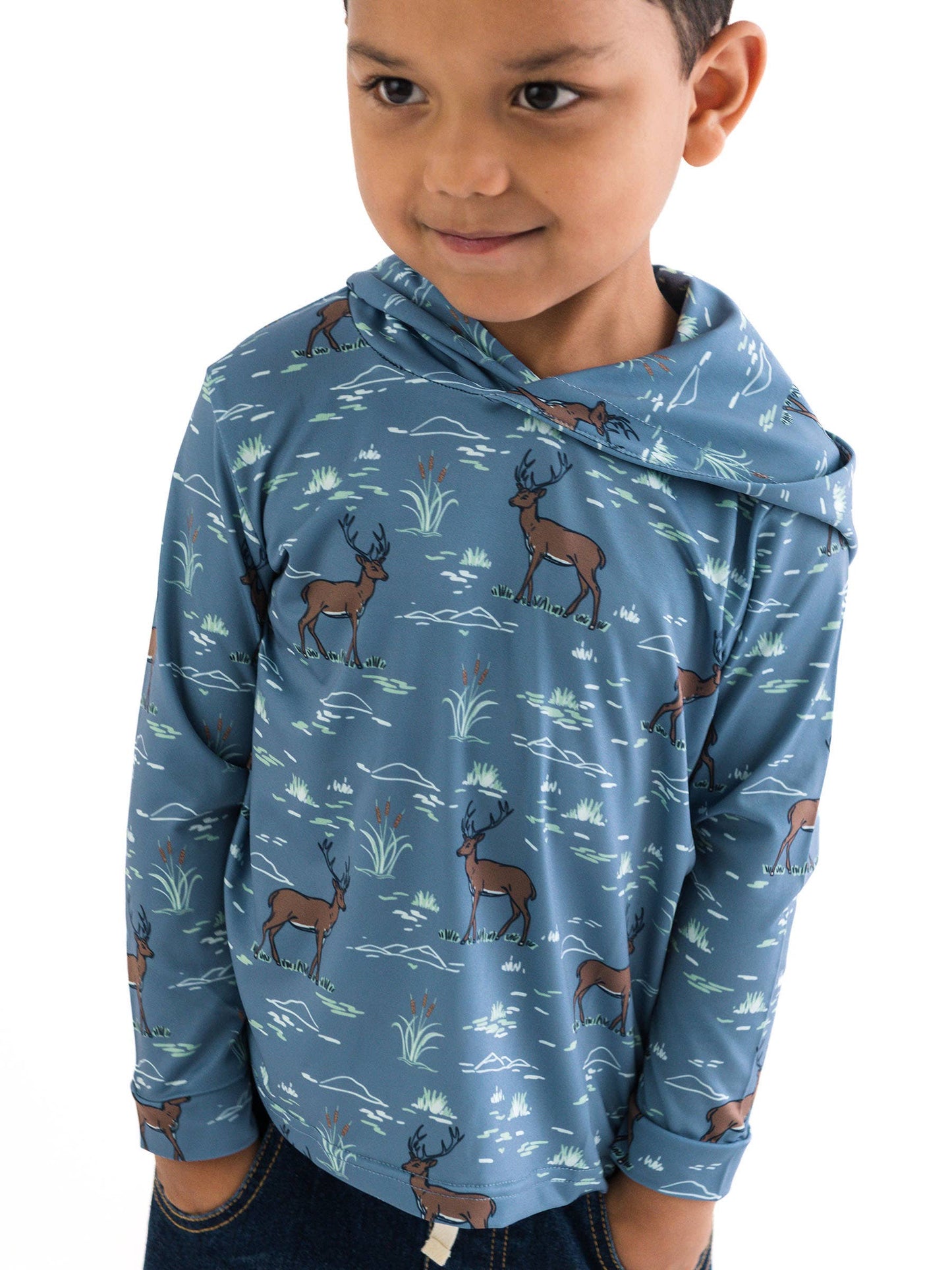 Deer Antler Performance Hooded Shirt