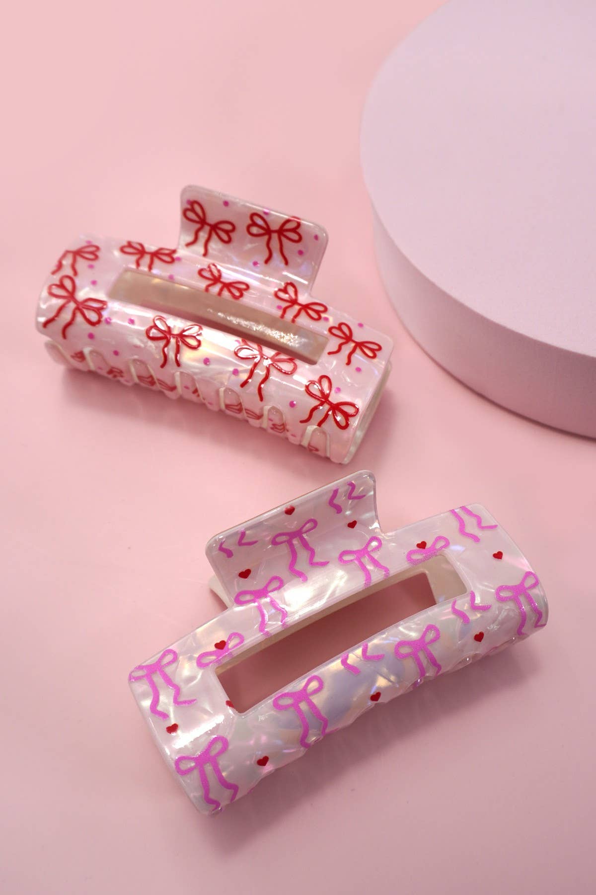 Large Bow Claw Clip- PINK