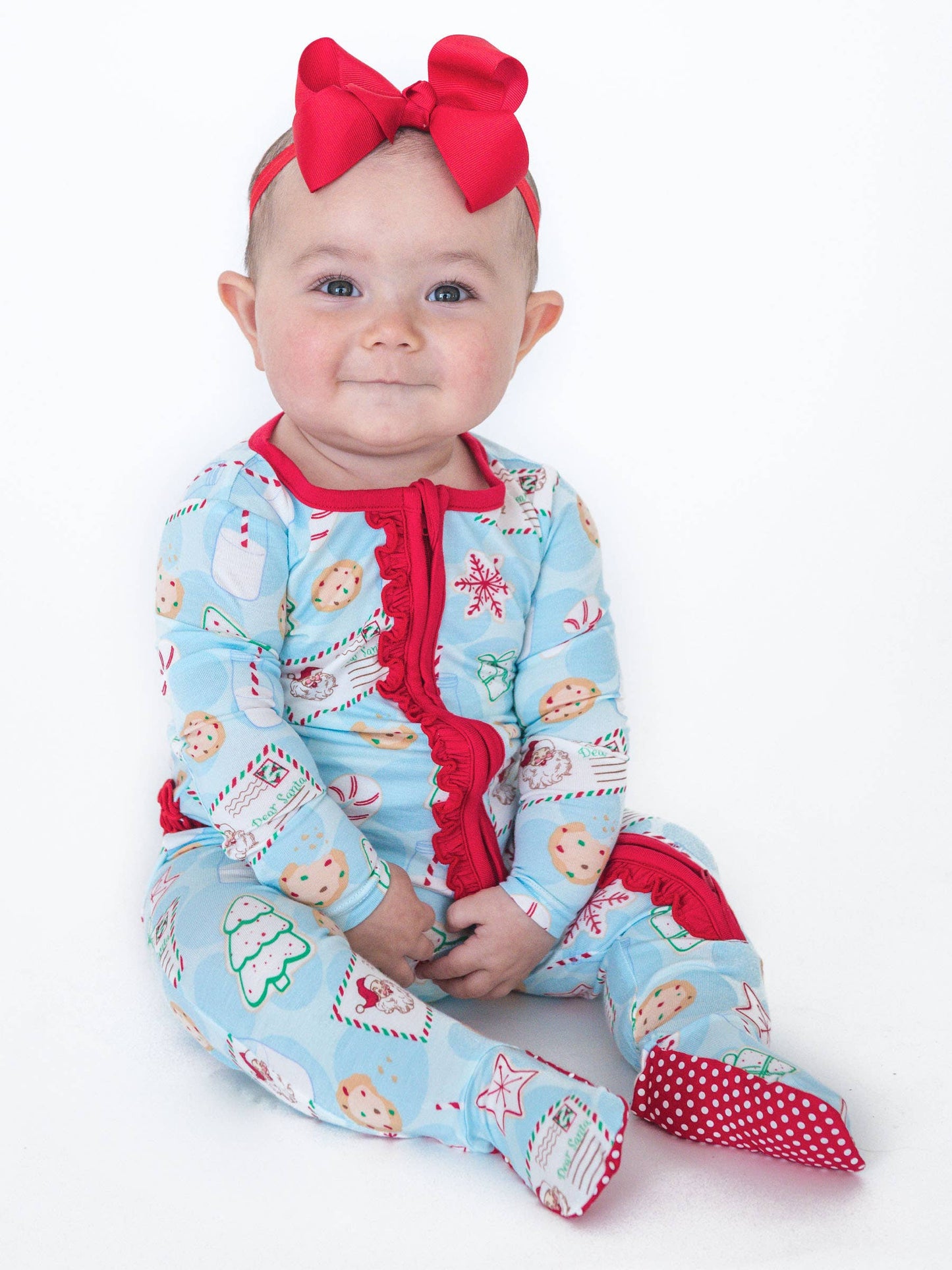 Bamboo Santa Sweets Footed Ruffle